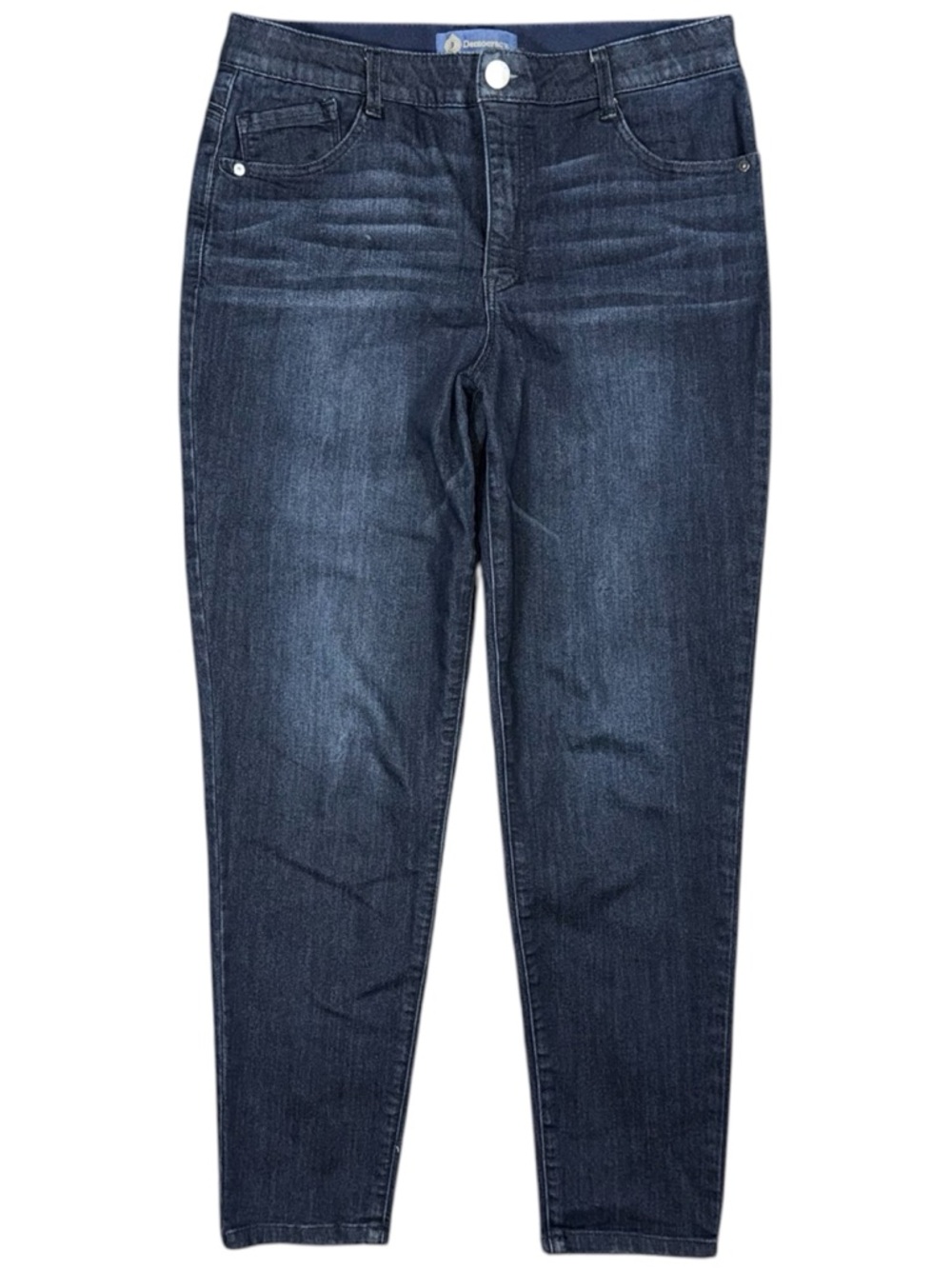 Democracy Jeans Dark Blue Wash Skinny Womens 12 Ab Solution Stretch Casual 31x28